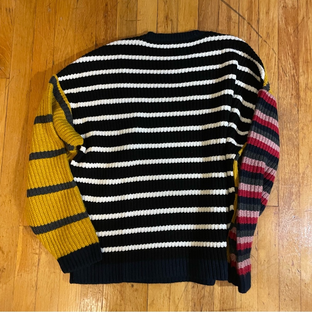 Asos Patchwork Multicolor Knit Oversized Sweater - image 4